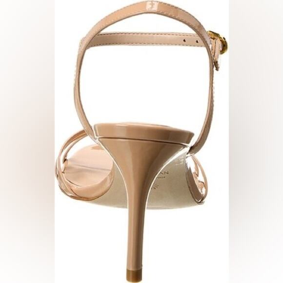 Stuart Weitzman Nude Starla 80 Patent Sandal Size 9 - Picture 3 of 13